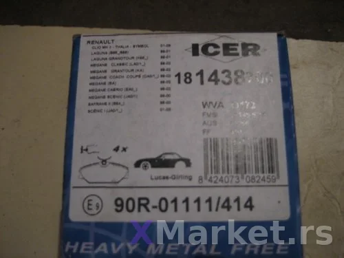 Disk plocice Renault megan, laguna