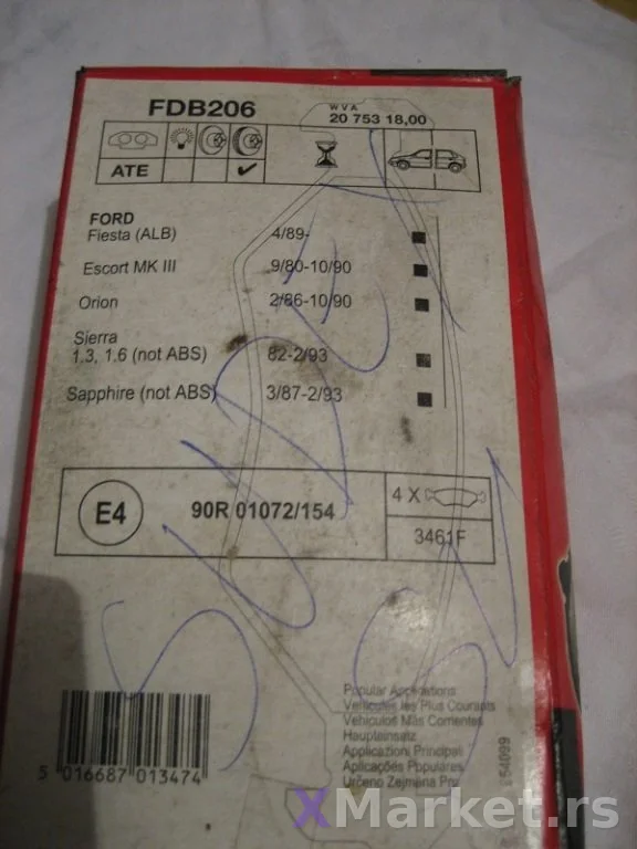 Prednje disk plocice ferodo FDB 206