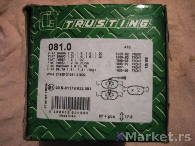 Prednje disk plocice Trusting 081.0