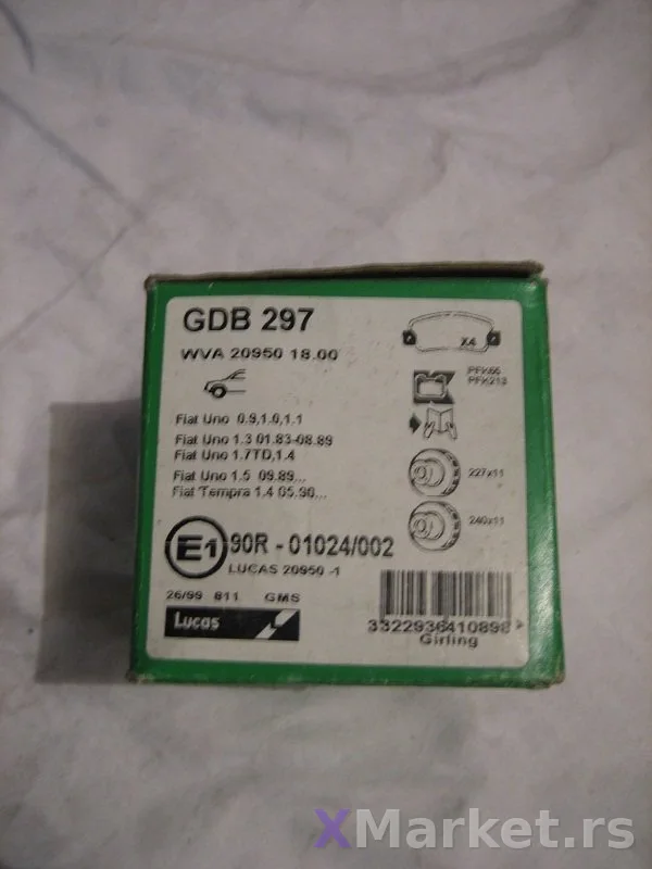 Prednje disk plocice TRW gdb297