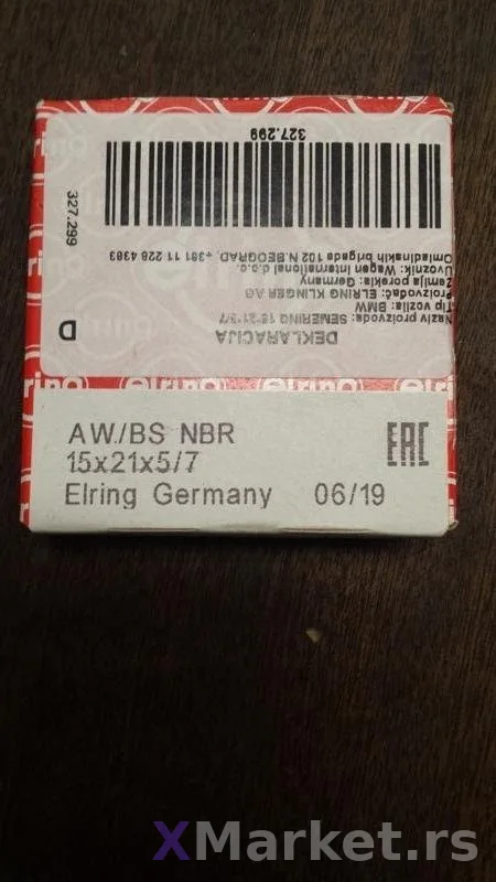 Semering 15x21x5/7 spojnicke osovine Bmw  Erling 327.299