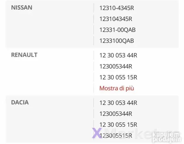 set kvacila 1.2tce Renault Nissan Dacia