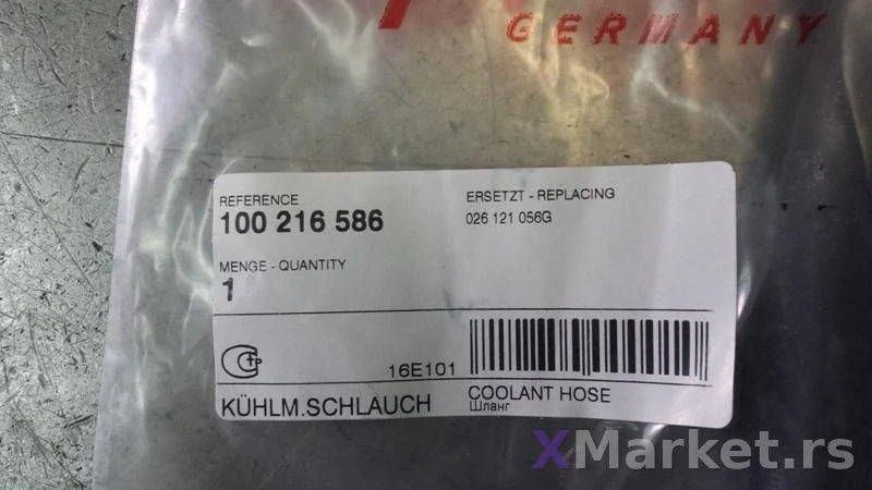 VW Golf 2 1.6B crevo vode za karburator oe. 026121056G